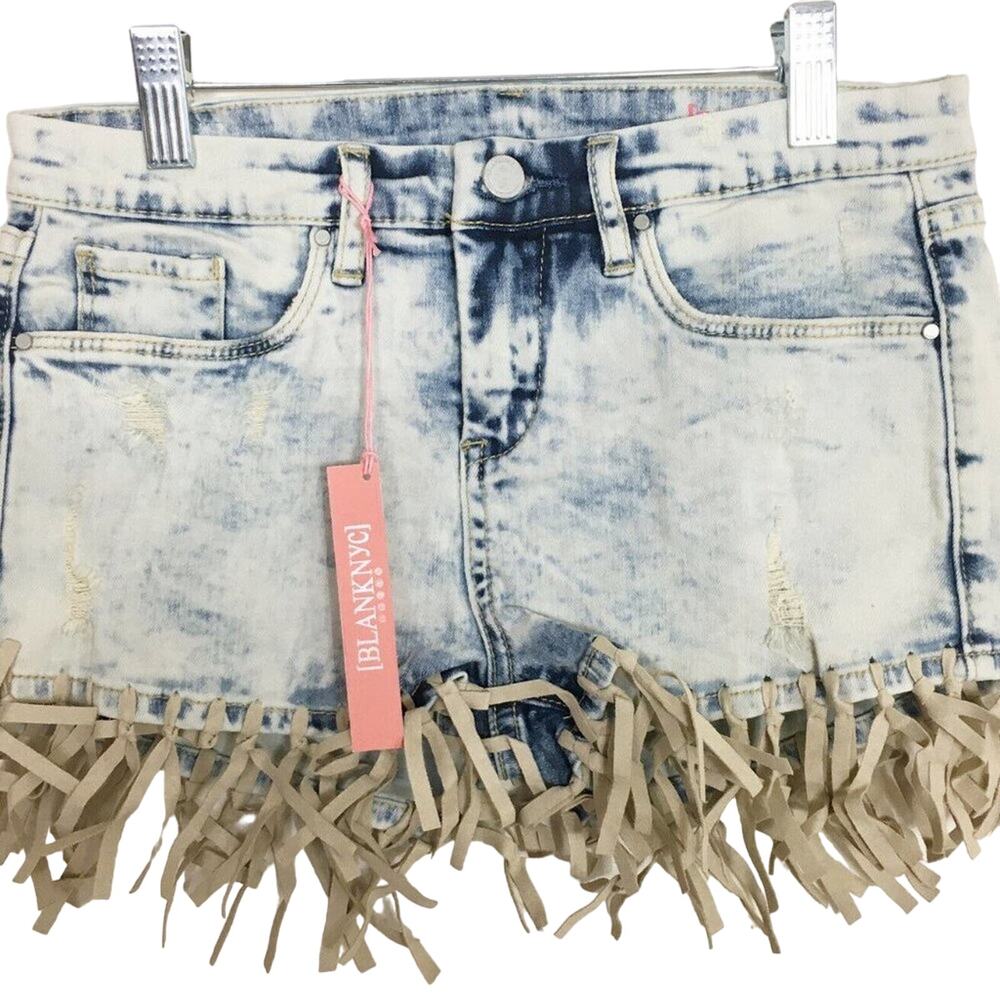 BLANK NYC Acid Wash Denim‎ Shorts Girl’s Size 14 NWT